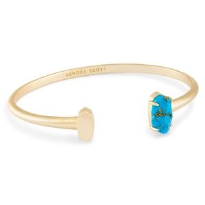 Kendra Scott Vada Pinch Cuff Bracelet Bronze Veined Turquoise
